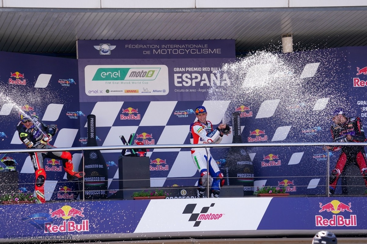 The MotoE podium Aegerter Zaccone and Torres - InsideRacing.com The MotoE podium Aegerter Zaccone and Torres