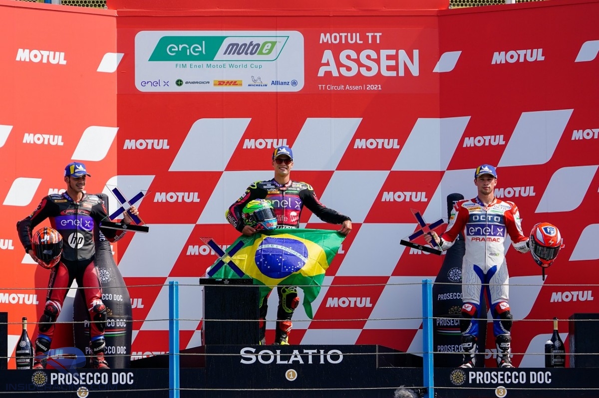 MotoE podium Torres Granado and Zaccone - InsideRacing.com MotoE podium Torres Granado and Zaccone